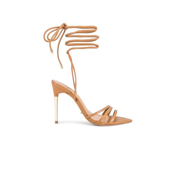 Tony Bianco Mavis Heels Sandal Leather Strappy Pointed Toe Caramel Venice Size 8 - Picture 2 of 15